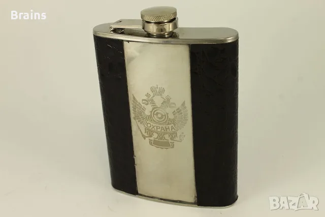 Метална Флашка За Алкохол ОХРАНА Двуглав Орел 8 Oz