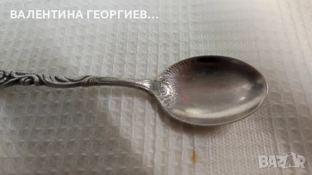 посребрена малка лъжичка , снимка 3 - Прибори за хранене, готвене и сервиране - 56682560