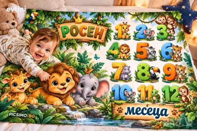 Персонализирано платно за месечинки - Джунгла