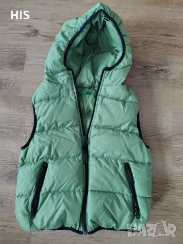 Детски елек Benetton, за 7-8 год, зелен, снимка 4 - Детски якета и елеци - 56737900