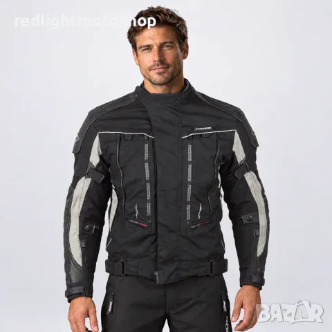 Probiker Мъжко лятно мото яке от текстил и кожа S