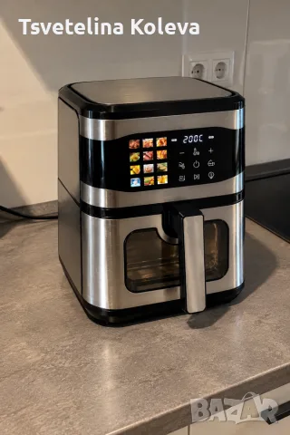 Фритюрник с горещ въздух 8L, 1700W с 12 програми, снимка 5 - Фритюрници - 56562264