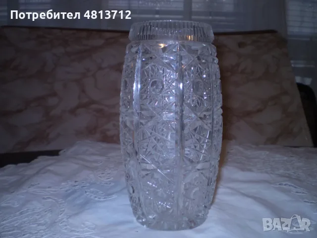 Масивна ретро кристална ваза , снимка 4 - Вази - 56742163