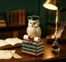 Молд бухал с диплома и книги (7), снимка 1