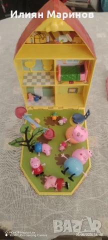 Къща Peppa Pig с градина с повече от 2 фигури  и чанта
