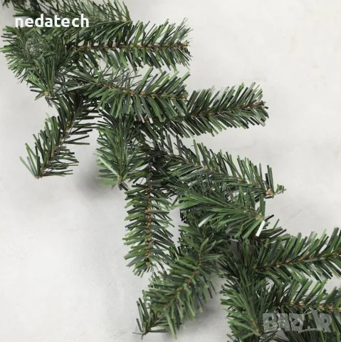 Коледен декоративен гирлянд, зелен 2.7м x 10см 