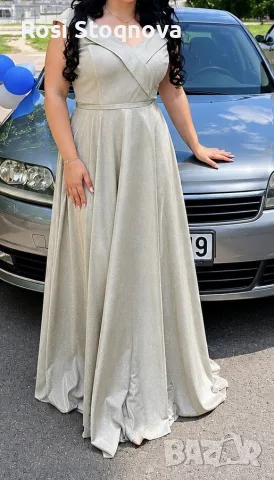 Бална рокля (цвят шампанско), снимка 7 - Рокли - 56577752