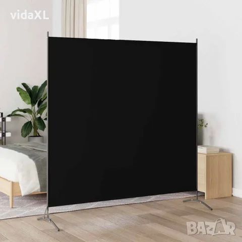 vidaXL Параван за стая, 1 панел, черен, 175x180 см, снимка 2 - Паравани - 56146684