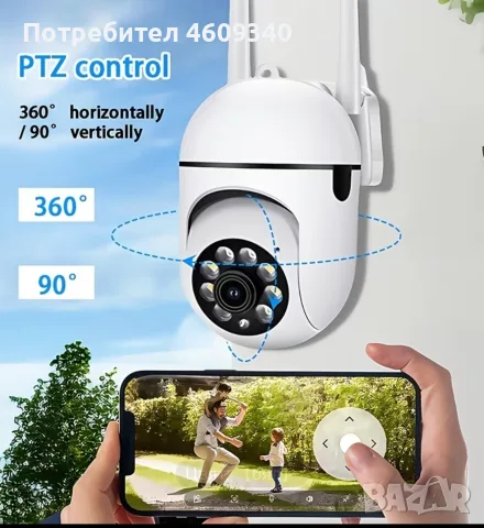 wifi kamera смарт камера, снимка 2 - HD камери - 56609320
