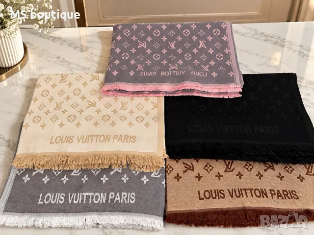 Шалове кашмир и коприна Gucci,Guess ,LV 