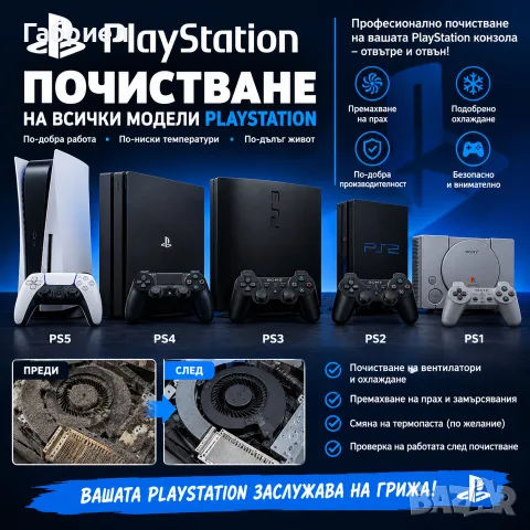 Почистване на Playstation конзоли