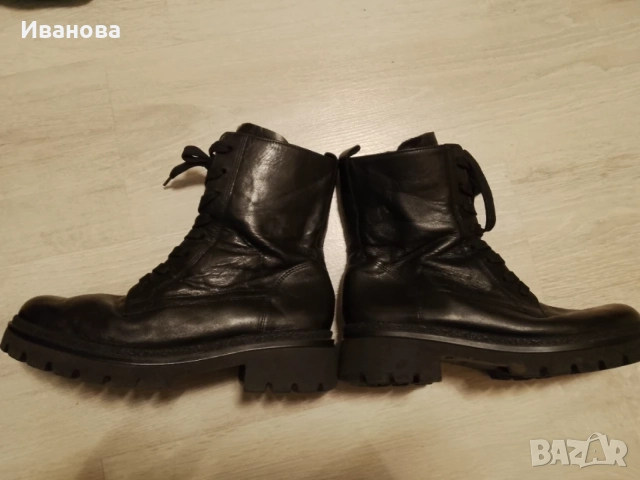 Черни кубинки Gabor,естественна кожа., снимка 2 - Дамски боти - 56744308