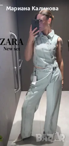 Дънков комплект Zara , снимка 2 - Дънки - 56566912