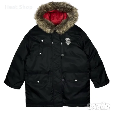 Унисекс Яке Stüssy World Tour Faux Fur Military Parka Jacket