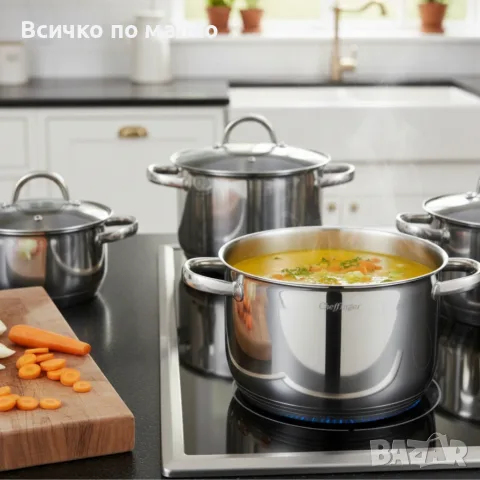 Комплект съдове за готвене 8 части, снимка 4 - Съдове за готвене - 56719145
