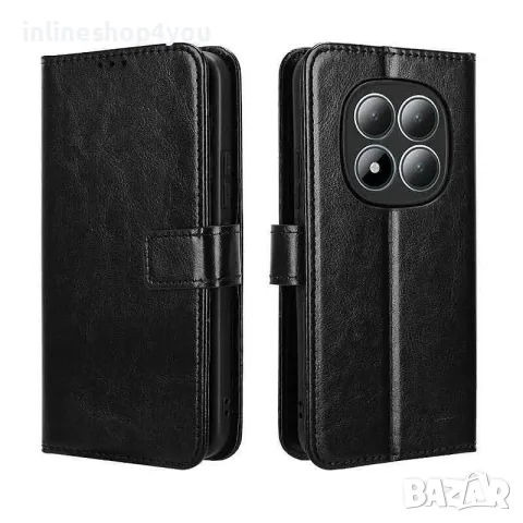 Кожен Калъф Тип Тефтер за Xiaomi Poco M8 5G - Черен