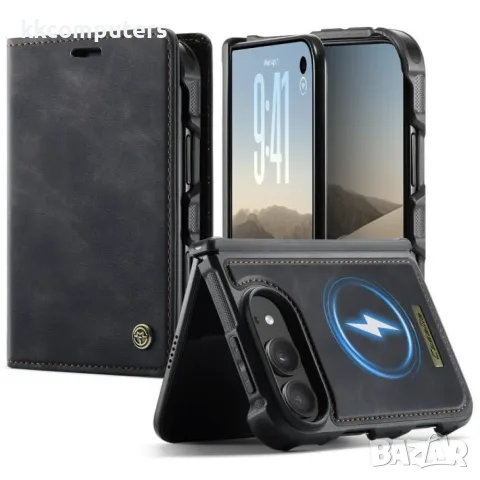 Калъф CaseMe C49 за iPhone Duo с MagSafe, Магнитен Сваляем Портфейл, RFID Защита и Скрийн Протектор 