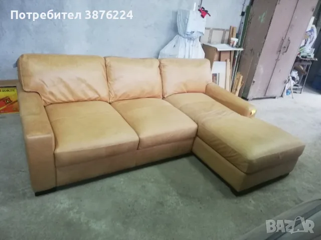 Кожен ъглов диван, снимка 2 - Дивани и мека мебел - 56681866