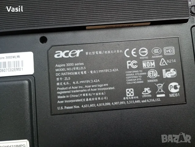 Лаптоп ACER Aspire 3000, снимка 10 - Лаптопи за дома - 56717107
