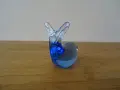 Стъклена фигура Син кит Мурано , снимка 4