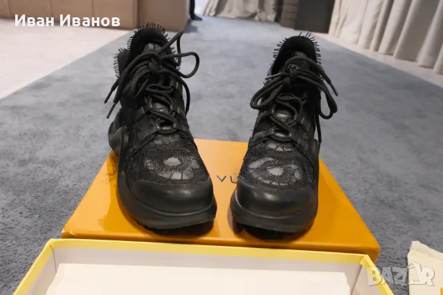 сникърси Louis Vuitton archlight с дантела, снимка 3 - Маратонки - 56653512