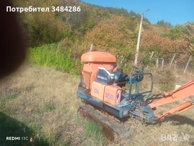 мини багер 1.7т с 3 кофи, снимка 3 - Индустриална техника - 56597104