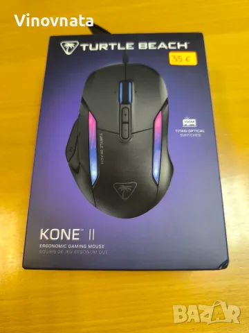 Геймърска мишка Turtle Beach Kone II Ergonomic RGB, 26K DPI оптичен сензор, превключвателс 