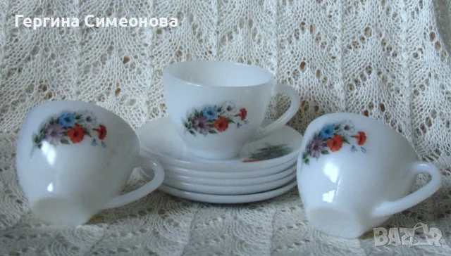 Три сета френски аркопал, снимка 2 - Чаши - 56574824