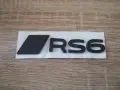 черен гланц емблема Audi RS6 нов стил, снимка 1