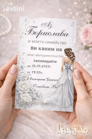 Покана за абитуриентски бал - Момиче