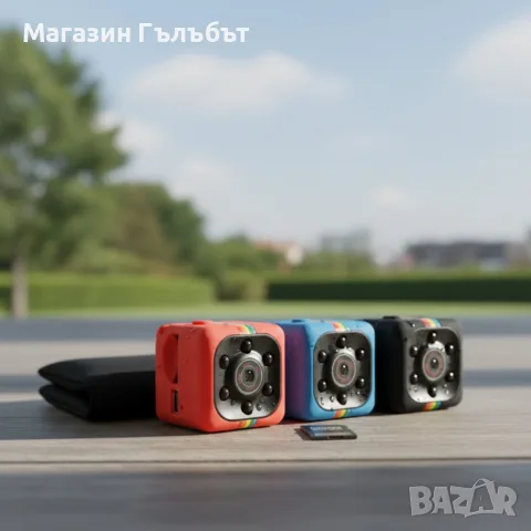 Удароустойчива мини екшън камера с HD резолюция и сензор за движение