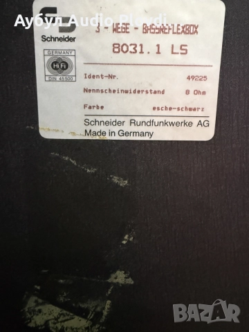 Тонколони Schneider 8030.1 LS, снимка 5 - Тонколони - 56552791