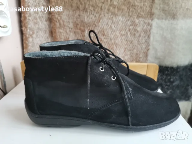 Боти от естествен велур 37 н. , снимка 2 - Дамски боти - 56661084