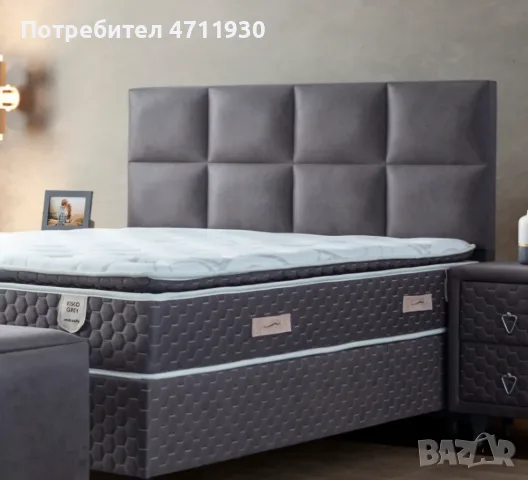 Модерна спалня 160/200 ЦВЯТ ТЪМНО СИВ АНТРАЦИТ + БЕЗПЛАТЕН МОНТАЖ И ДОСТАВКА за гр. Варна