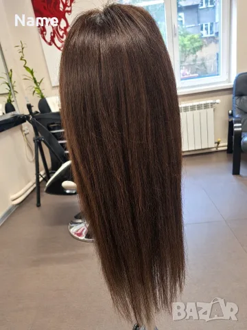 ТОП ЦЕНА Перука 100 % естествена коса, снимка 2 - Аксесоари за коса - 56568889