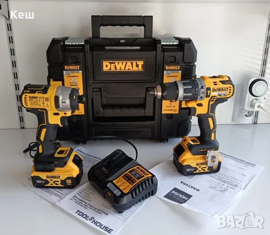 Комплект акумулаторни винтоверти DeWalt DCD796 и DCF887 (2бр. батерии 5А+зарядно и гаранция)