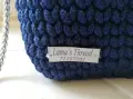Hand made плетена синя чанта, снимка 6