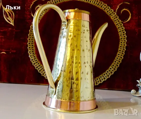 Месингов чайник,кана Mecap Belgium. , снимка 4 - Антикварни и старинни предмети - 56627072