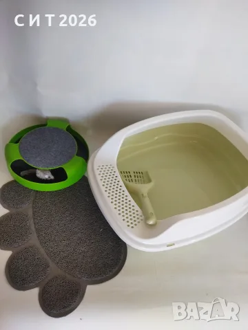 комплект,котешка тоалетна,лопатка,килимче,играчка,котка,коте