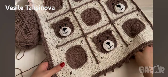 плетена бебешка завивка с една кука