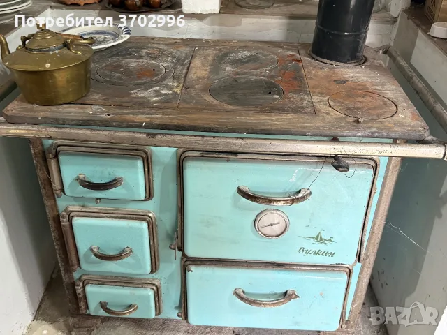Българска чугунена печка на дърва Вулкан, снимка 6 - Печки, фурни - 56561573