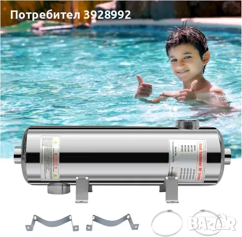 Топлообменник за басейн 60KW, снимка 2 - Басейни и аксесоари - 56660244