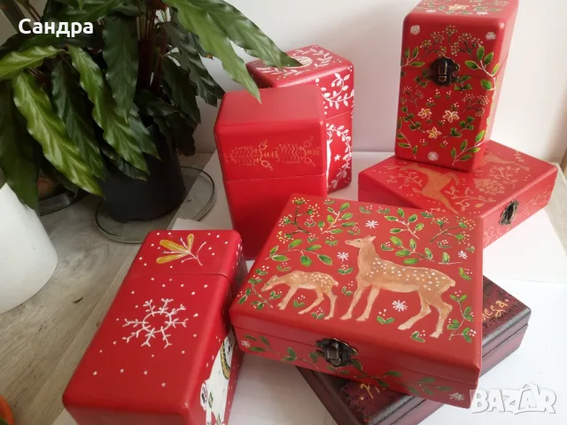 Дървени коледни кутии , снимка 2 - Коледни подаръци - 56558740