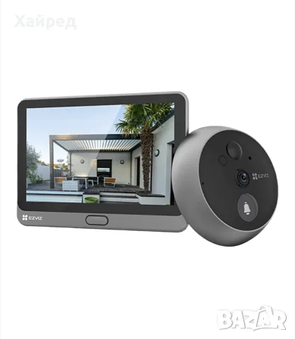 Смарт видео шпионка EZVIZ CP4 – 1080P, Wi-Fi, тъчскрийн, нощно виждане