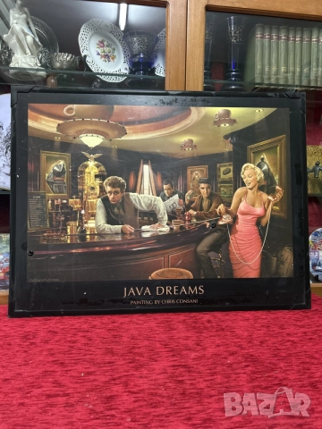 Голяма Ретро Картина "Java Dreams" за заведение  – Размер 80х60 см