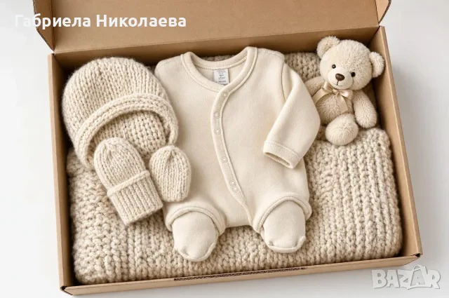Луксозна подаръчна кутия за изписване на бебе (Зимна тема) – Експресна изработка!