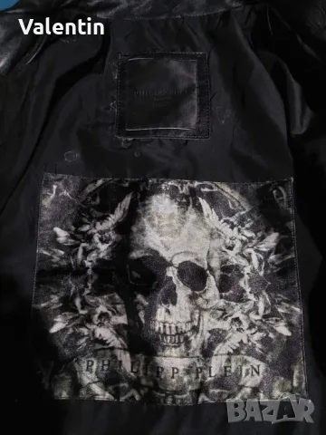 Philipp Plein черно кожено яке BIKER, снимка 4 - Якета - 56584869
