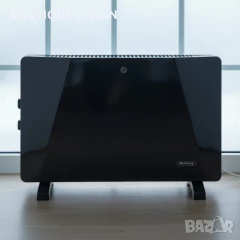 Конвекторен отоплител Rosberg – 2500W, 3 степени, защита от прегряване (бял или черен)