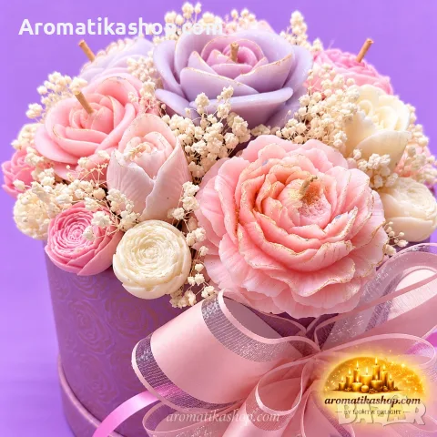 „Rosé Amour“ – Луксозен ароматен букет, снимка 8 - Декорация за дома - 56682011