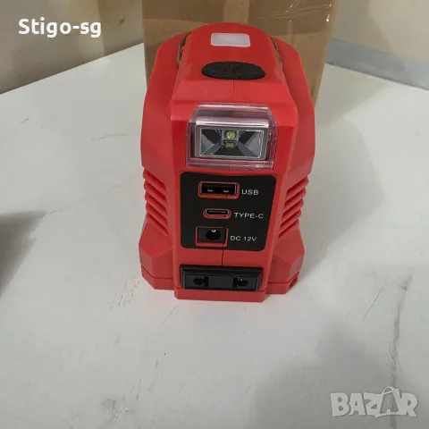Преносим Акумулаторен Инвертор 220W (за Einhell 18V) – с LED лампа и Бързо Зареждане